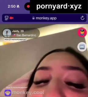 Teen girl shows her reaction on homemade webcam