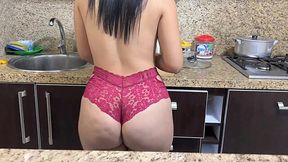 Stepmom's Kitchen Antics: Bikini-Clad Ass & My Stepson's Boner!