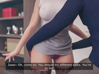 3D Cheating in the Office - Wife Cheats with Boss Whilst Her Loser Husband Waits at Home. Animated cuckold porn movie online. V2 FM1A