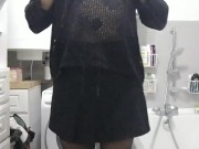 Patty crossdresser all in black