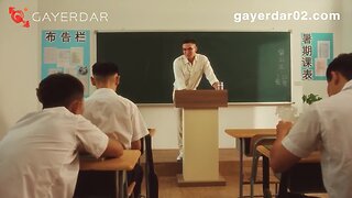 Asian guy gets his ass stuffed with cock in a hot gay sex scene