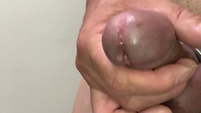 Handjob with schlong ring