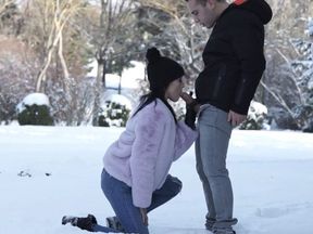 Playing in the snow leads to a quickie anal sex session