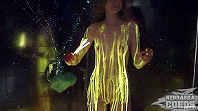 Glowstick Experiment With Areana Behind The Scenes - NebraskaCoeds