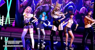 [MMD] GFRIEND - Glass Bead Sexy Kpop Dance Ahri Akali Kaisa Seraphine Gwen KDA League of Legends