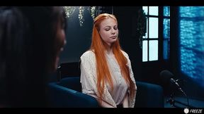 Lesbian Redhead Freezes Time And Makes Asian Babe Her Sex Slave - Lezdom Hardcore Sex