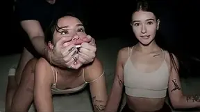 Petite teen gives deepthroat and moans with giant cock