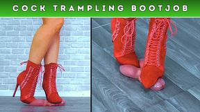 Stomping The Cum From Your Balls In My Red Stiletto Boots (173) - Split Cam - Trample Trampling CBT Ballbusting Cock Crush Heel Heels Boot Fetish Bootjob Shoejob