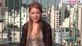 Babe masturbates then bends over for a deep hard fuck