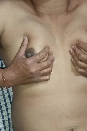 real Wife Teasing Herself &amp; Squeezing Her Boobs - Slow Passion