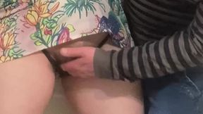 Petite Pussy Under Dress Perv in Subway