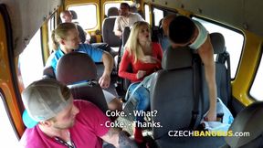 Hot gangbang with a busty MILF (Czech Bang Bus)