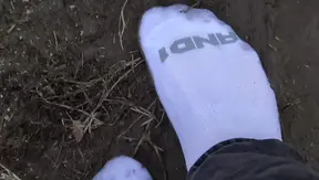 Mud-Slick Feet: Soaked AND1 Sock Worship Outdoors – Raw Gay Pleasure