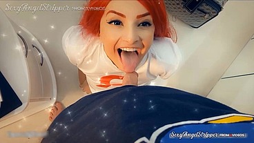 Jessie pokemon cosplay big boobs and big butt latina, playing with her dildo and fucking with a real guy, POV, cum in her mouth and swallow