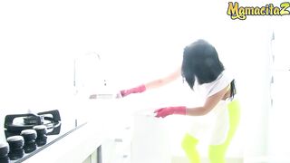 MAMACITAZ - Crazy Hot Booty Hispanic Maid Chooses Sex Over Cleaning