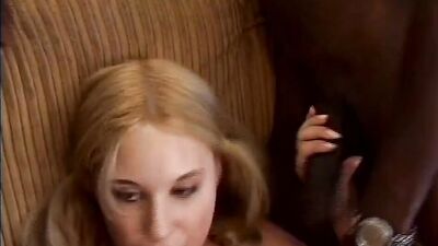 Astonishing blonde is dicked down by a bunch of black dudes