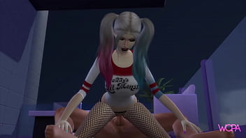 Harley Quinn having sex with bruce in front of his wife