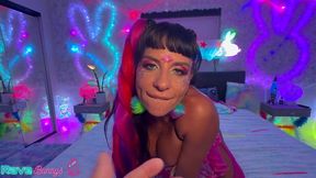 sandy love ditches her boyfriend for brick danger s cock at the fest!
