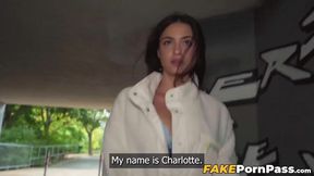 Busty Charlotte Lapiedra allowed me to touch her perky nipples in exchange for my dick