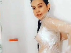 Small titted babe toys her pussy on webcam