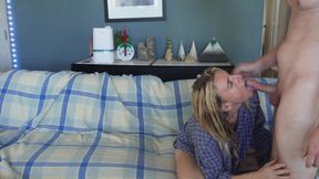 Sexy Blonde Gets Stuffed by Huge Creampie