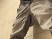 Stroking in mall restroom