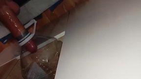 Huge Pinoy Cock Rams Bottle Throat Gushes Massive Cum Flood