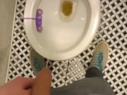 Guy with soft dick having a piss in jerky mate toilet! Part 2 HD 2020