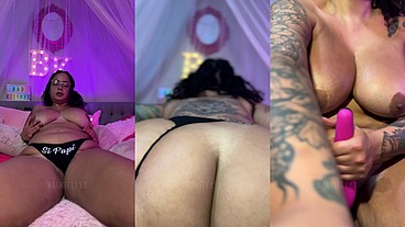 BBW BADKITTYYY Desperately Riding Dildo