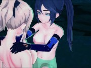 Genshin Impact hentai - Futa Jean fucks Mona with her big girl cock.