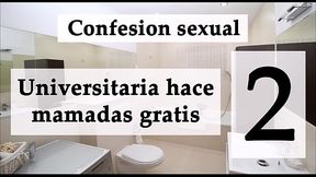 Confesi&oacute_n sexual: Ella mamando por vicio 2. Audio espa&ntilde_ol.
