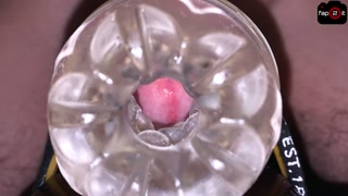 Hot Guy Cumming Alot Inside of Fleshlight While Moaning Loud - 4K
