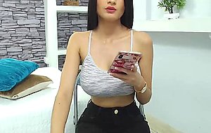 Some slut doing nothing on her webcamera