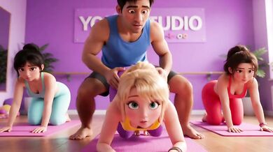 Animated Fitness Babe Instructor Choked Gushing Anal Cartoon
