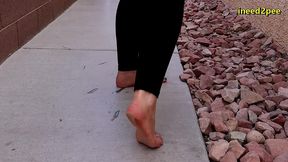 caroline pierce need to pee wetting black leggings