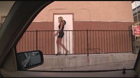 Cuckold Boyfriend Sits In The Car While Darcy Sucks Off Stranger's Cock At The Gas Station Bathroom Gloryhole! (1st half WMV)