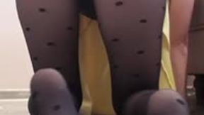 Want your cock against my pantyhose feet