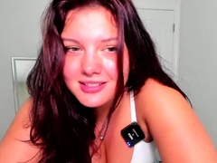 Big busty redhead close up her pussy