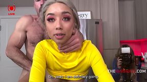 Camera guy cums in Asian influencer's live stream