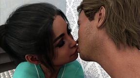 Step sis kisses and admires big dick before getting fucked hard