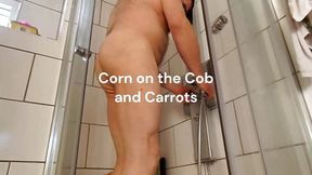 Anal Vegan Corn on the Cob and Carrots Anal with Clausnoord