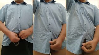 Ntfxofficial's solo play with hot Asian boy in office makes him cum hard
