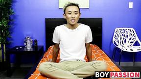”Adorable asian twink Ty Neiman splashing sexy cum on himself”