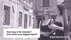 britney dutch and leya desantis, a venetian alleyway is the best place for a fuck