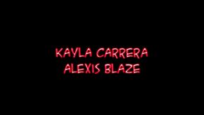 kayla carrera and alexis blaze share threesome blowjob with evan stone