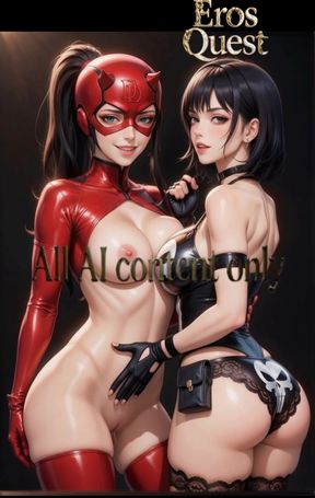 ErosQuest - DareDevil + Punisher - Sapphic Pleasures - Cosplay - AI Content