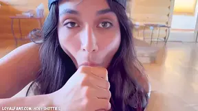 Hot Naked Latina Running Through The Woods Sucks Older Mans Cock In His Cabin