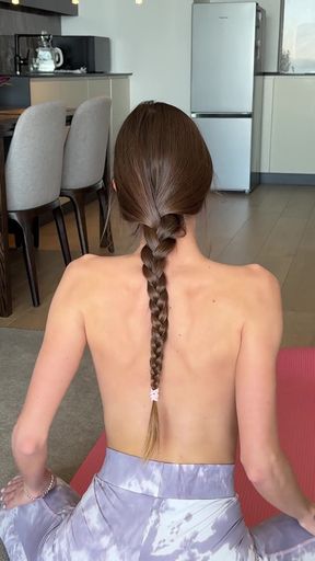 Captivating moment from "Yoga got me so hot! I just had to play with myself!"