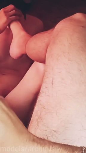 Slave and gopnik BDSM foot service and big dick !   Clip 1