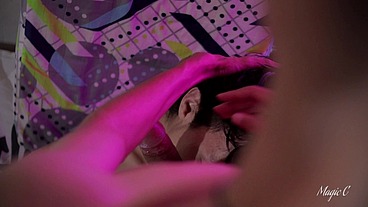 Fucking cute twink Axel Rave 's mouth with my big latino cock until I cover his face in a thick cum load. He sucks so good!